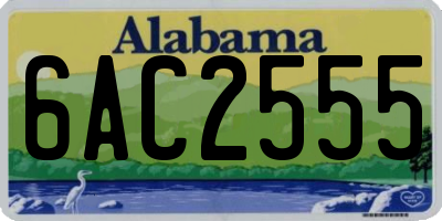 AL license plate 6AC2555