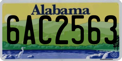 AL license plate 6AC2563