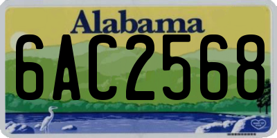 AL license plate 6AC2568