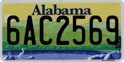 AL license plate 6AC2569