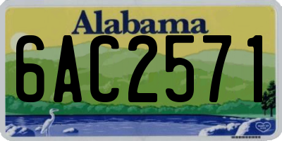 AL license plate 6AC2571