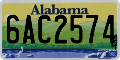 AL license plate 6AC2574