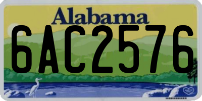 AL license plate 6AC2576