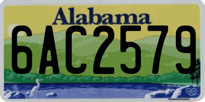 AL license plate 6AC2579