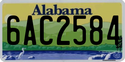 AL license plate 6AC2584
