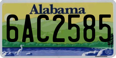 AL license plate 6AC2585