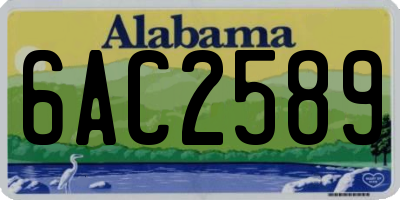 AL license plate 6AC2589