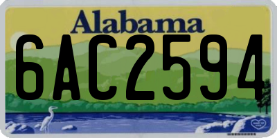 AL license plate 6AC2594