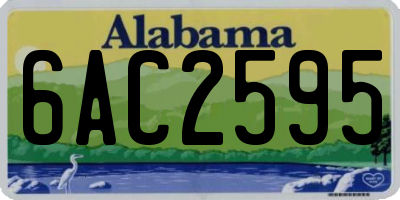 AL license plate 6AC2595