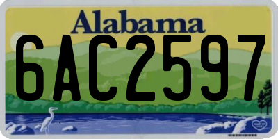 AL license plate 6AC2597
