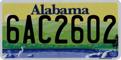 AL license plate 6AC2602