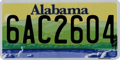 AL license plate 6AC2604