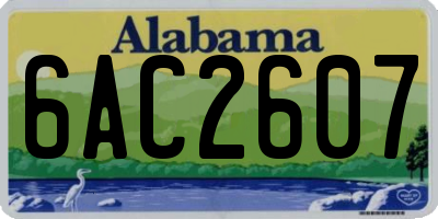 AL license plate 6AC2607
