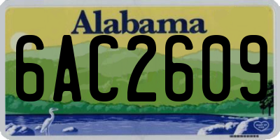 AL license plate 6AC2609