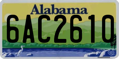 AL license plate 6AC2610
