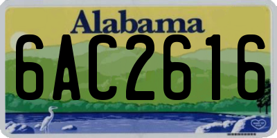 AL license plate 6AC2616