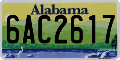 AL license plate 6AC2617