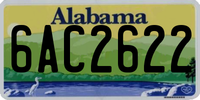 AL license plate 6AC2622