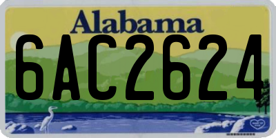 AL license plate 6AC2624
