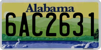 AL license plate 6AC2631