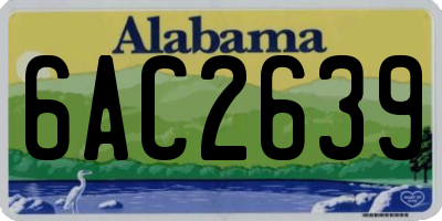 AL license plate 6AC2639