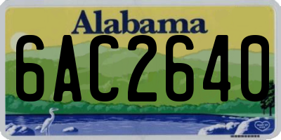 AL license plate 6AC2640