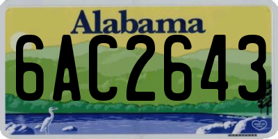 AL license plate 6AC2643