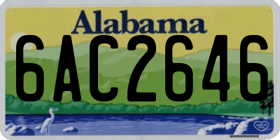 AL license plate 6AC2646