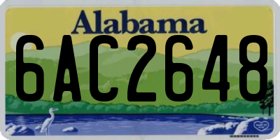 AL license plate 6AC2648