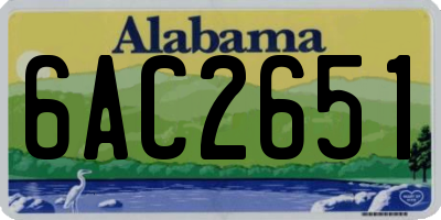 AL license plate 6AC2651