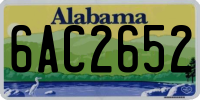 AL license plate 6AC2652