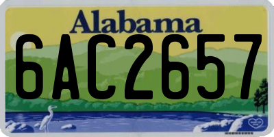 AL license plate 6AC2657