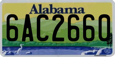 AL license plate 6AC2660
