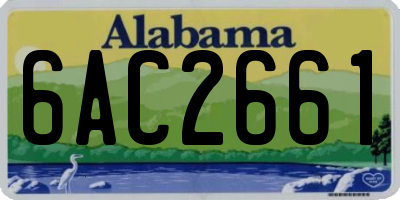 AL license plate 6AC2661