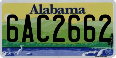 AL license plate 6AC2662