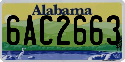 AL license plate 6AC2663
