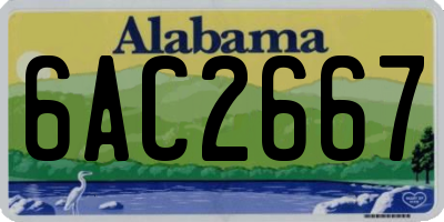 AL license plate 6AC2667