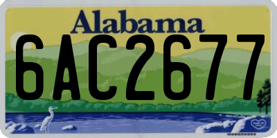 AL license plate 6AC2677