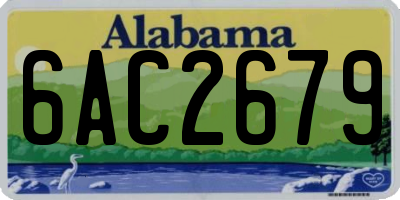 AL license plate 6AC2679