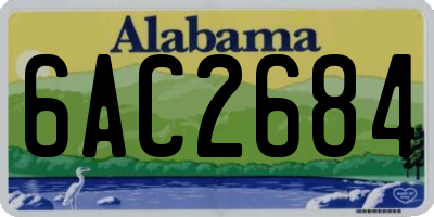 AL license plate 6AC2684