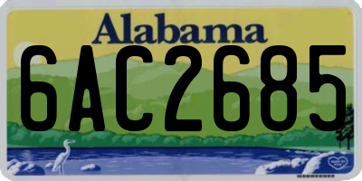 AL license plate 6AC2685