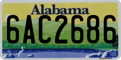AL license plate 6AC2686