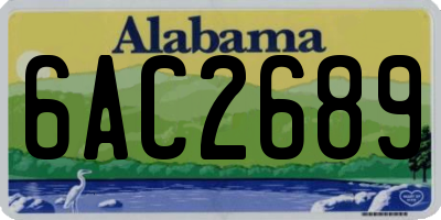 AL license plate 6AC2689