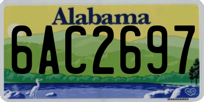 AL license plate 6AC2697