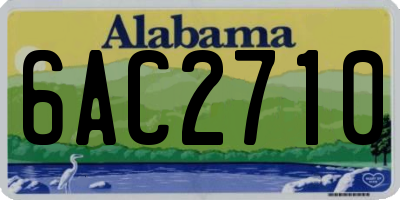 AL license plate 6AC2710