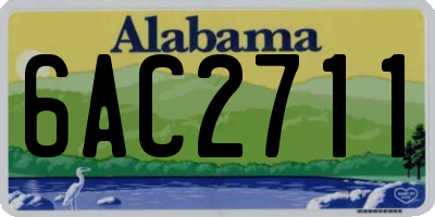 AL license plate 6AC2711
