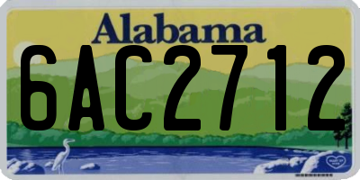 AL license plate 6AC2712