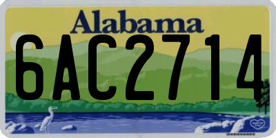 AL license plate 6AC2714