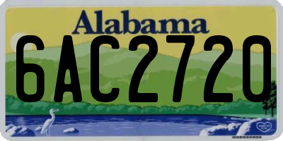 AL license plate 6AC2720