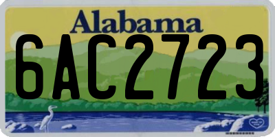 AL license plate 6AC2723